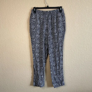 Talbots Womens Floral‎ Paisley Flowy Lightweight Pants Size Small Petite